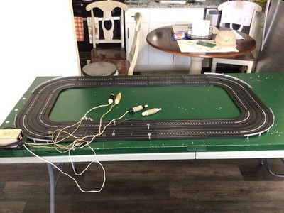 Aurora HO T.Jet Slot Car 4 Lane Track Set (Tested)