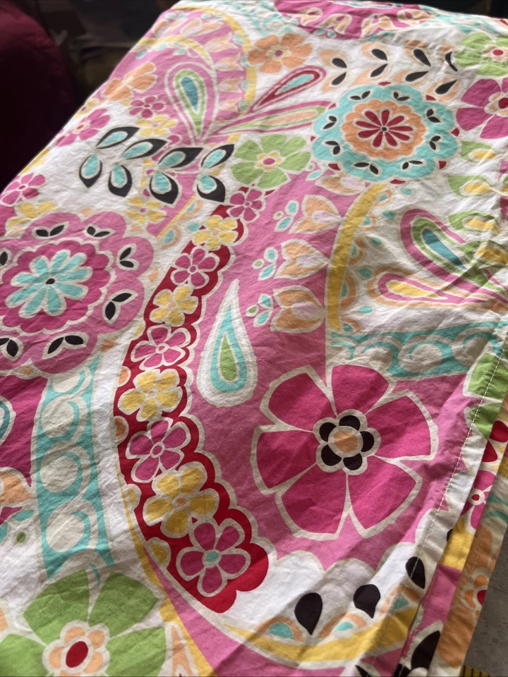 Pottery Barn PB 青少年旋转 PAISLEY 3 件套双床单套装平装 + 枕套 — 第 2/4 张图片