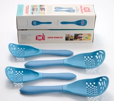 Mad Hungry S/2 Small and Medium Super Spoons Gift Boxes-blue