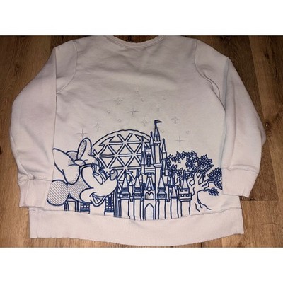 Disney Parks Walt Disney World 2018 Minnie Mouse Castle Sweatshirt Cream 1X