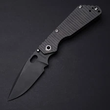 Strider Knives Performance SnG - StriderStriped Titanium / Black 20CV Blade