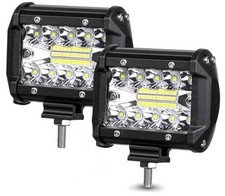 4 Inch LED Light Pods 60W 12000LM Combo White Led Light Bars Spot Flood Black 2