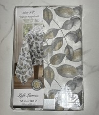 New Colordrift Tablecloth 60 x 120 Loft Leaves Indoor/Outdoor Water Repellant