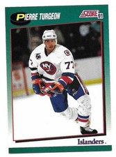 PIERRE TURGEON 1991-92 SCORE ROOKIE TRADED CARD NEAR MINT CONDITION