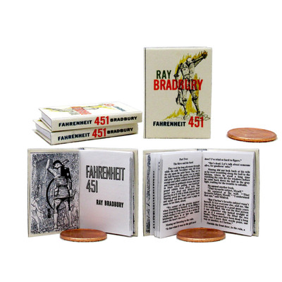 1:6 Scale FAHRENHEIT 451 Miniature Playscale Readable Book