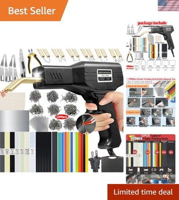 Multi-Purpose 220W Plastic Weld Repair Kit with Non-Slip Handle & Accessories