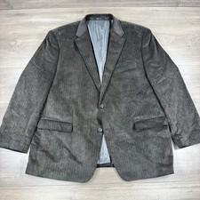 CHAPS Ralph Lauren Corduroy Blazer Sport Coat Men s 50R Dark Gray Notch Lapel