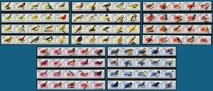 BIRDS OF THE WORLD Francobollo Definitivo 5xSet 100 Valori MNH (2025 Africa Centrale)