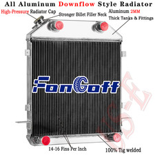 4row Aluminum Radiator For 1939-40 Ford Deluxe Pickup Truck Flathead V8