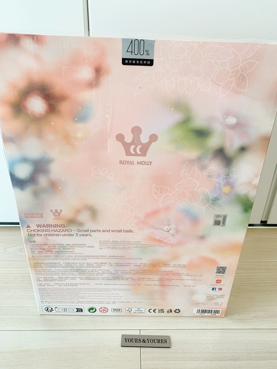 その他 MEGA  MOLLY 400% VELVET FLOWERS Pop Mart Mega Royal Molly Velvet Flowers 400% - US