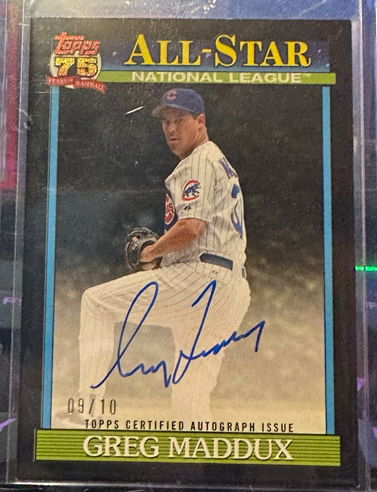 Topps 1991 All-Stars Greg Maddux Auto 91AS-GM Serial Numbered 09/10 Cubs