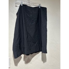 Talbots Woman Black Pleated Hem Pencil Skirt Plus Size 18W Workwear Business