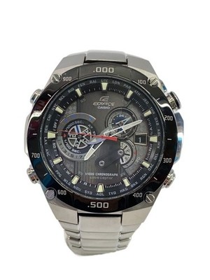 CASIO Solar Wristwatch EDIFICE Analog Stainless SLV SLV SS From Japan