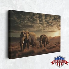 Golden Giants at Dusk Wall Art, Canvas Print for Home Decor, Wall Decor Poster