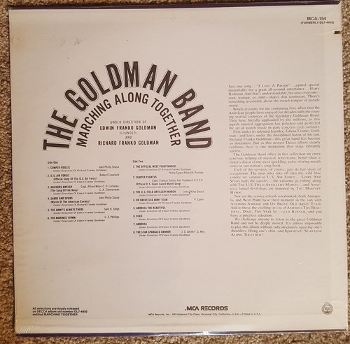 Marching Along Together by The Goldman Band LP - NEW - Picture 2 of 3