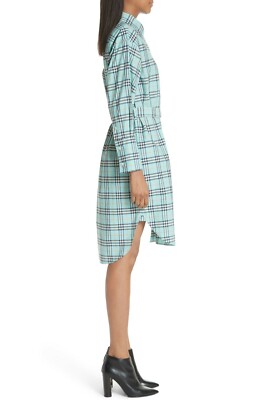 お買い得！！★ バーバリー ★ Isottoドレス BURBERRY ISOTTO TARTAN BLUE CHECK COTTON BELTED DRESS US 8