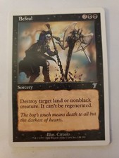MTG Magic The Gathering Card Befoul Sorcery Black Seventh Edition 2001 