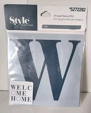 Style Selections Large Letter Wood HOME Stencil Kit #5272282 -NEW