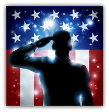 USA Flag Soldier Veteran Car Bumper Sticker Decal