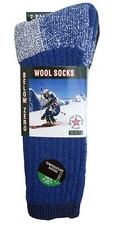 2,4 Pairs Wool Thermal Men Socks Fits 10-13 Winter Outdoor Socks Made in USA