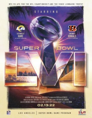 SUPER BOWL 56 Lvi Rams Stadium Programm Holographic Bengals