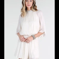 NEW Flowing Romper with Open Back and Jewel Detail by Nikibiki Size Small, Mediu