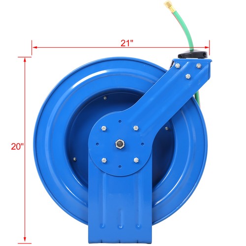 Welding Hose Reel Retractable 1/4 x 100 Foot Twin Oxygen Acetylene Rubber Hoses - Picture 3 of 15