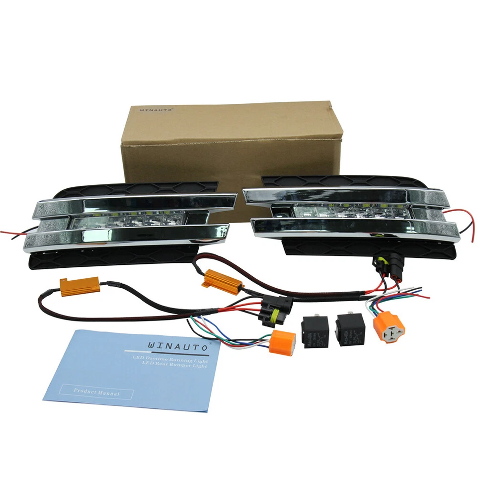 2X LED luz antiniebla diurna para Mercedes-Benz X164 GL450 2007-2012 Foto 2 de 4
