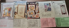 Lot of Vintage Counted Cross Stitch Patterns, Leaflets, Booklets 1988-2005