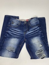 Boy  s Switch Premium Denim Distressed Jeans  Size 16 EUC