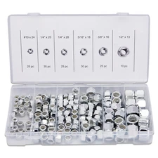 NEIKO 50432A Hex Nut Assortment Set, 150 Pc Nylon Locking Nuts