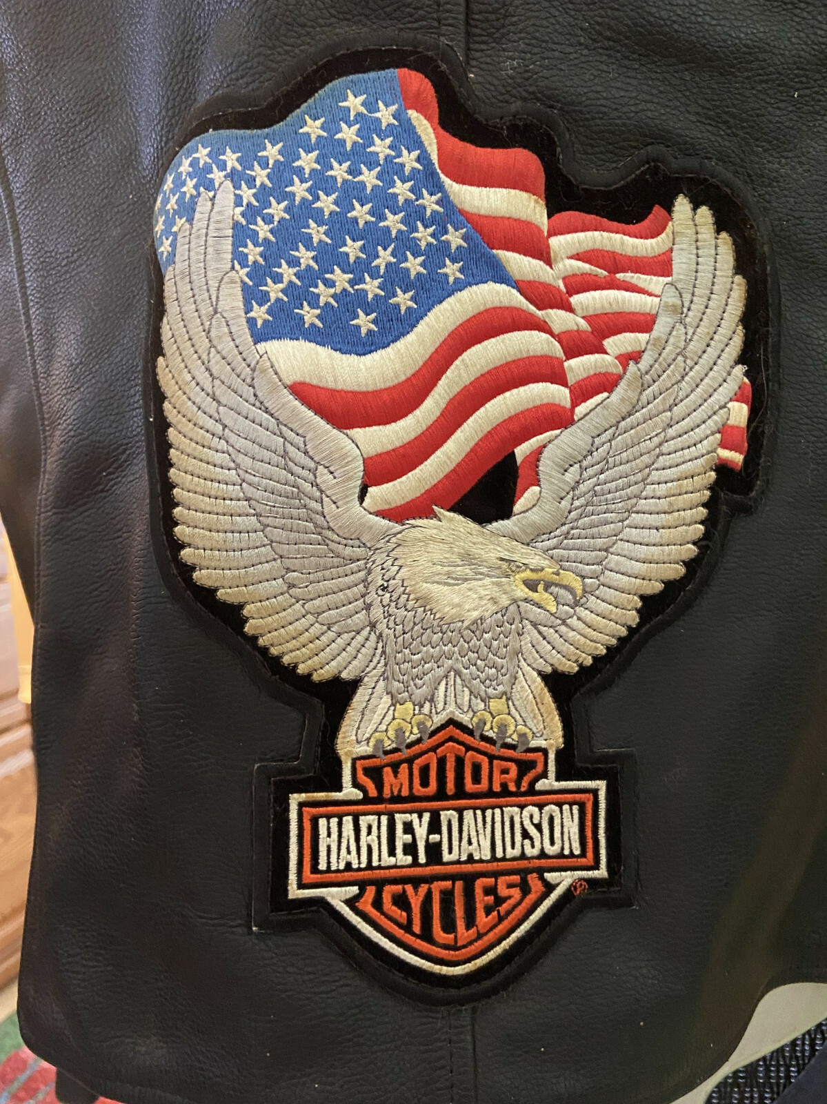 Harley Davidson Motor Clothes Leather Vest Size L Mot… Gem