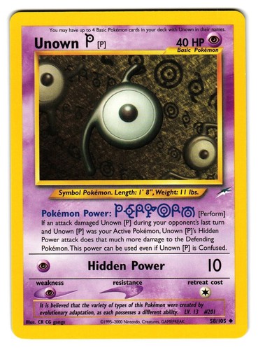 Unown P DPBP#244 Rare Dawn Dash Pokemon Japanese Near Mint | eBay