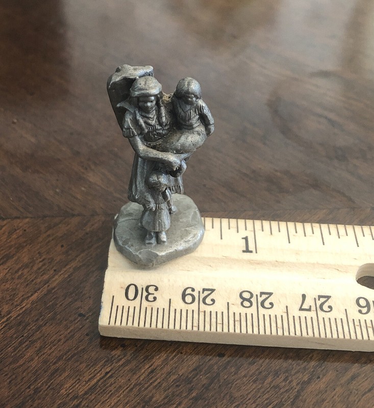 Rawcliffe Pewter Native American Woman & Children Figurine 771 Dated 1986 USA