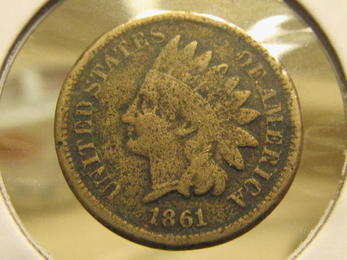Sharp F 1861 Indian cent ... tougher date in a nice grade ( item #5D005U* )