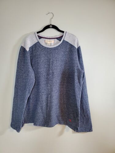 Tommy Bahama Blue and Grey Pull Over Sweatshirt Si