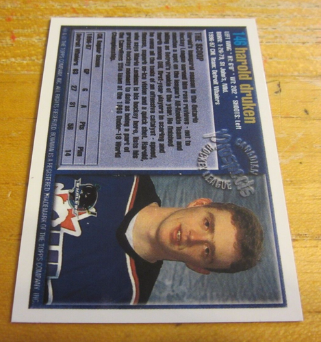Harold Druken Autographed 1997 Bowman CHL Autographs #26 Card NHL Hockey Canucks - Imagen 2 de 2