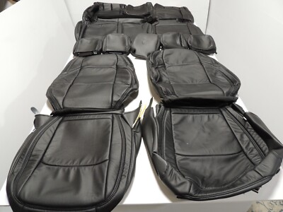 Leather Seat Covers Fits 2018-2023 Jeep Wrangler Rubicon 392 Black UK31