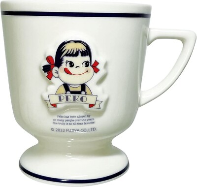 Sunart FUJIYA Peko-chan Mug Approx. 210ml Color White Retro SAN4112 JAPAN NEW