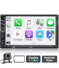 RADIO 2 DIN PER FIAT PANDA GPS BLUETOOTH USB MP5 TELECAMERA CARPLAY MASCHERINA