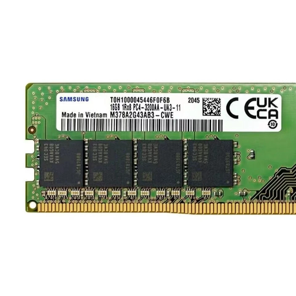 New Samsung 64GB 4X16GB DDR4 3200MHz PC4-25600 UDIMM Memory Ram M378A2G43AB3-CWE - Image 3 of 4