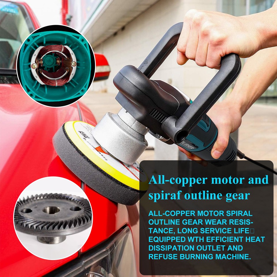 Dual Action Car Polisher Buffer Machine Cordless 6" Sander Polishing ...