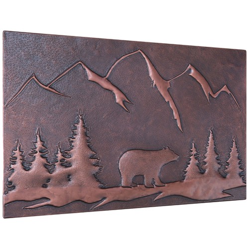 Bear Scene Kitchen Backsplash Tile - 18"x24" Brown - Picture 2 of 7