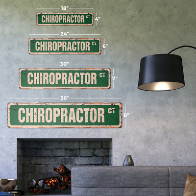 当時者　ビンテージ　カイロプラクティックサイン CHIROPRACTOR Vintage Street Sign back holistic align spine
