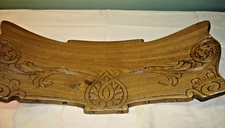 Chestnut Pediment Chair Top  Decorative Architectural Wall Hanging Crown 6675h
