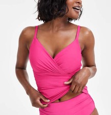 Anne Cole Ruched Underwire Tankini Top UB7 457