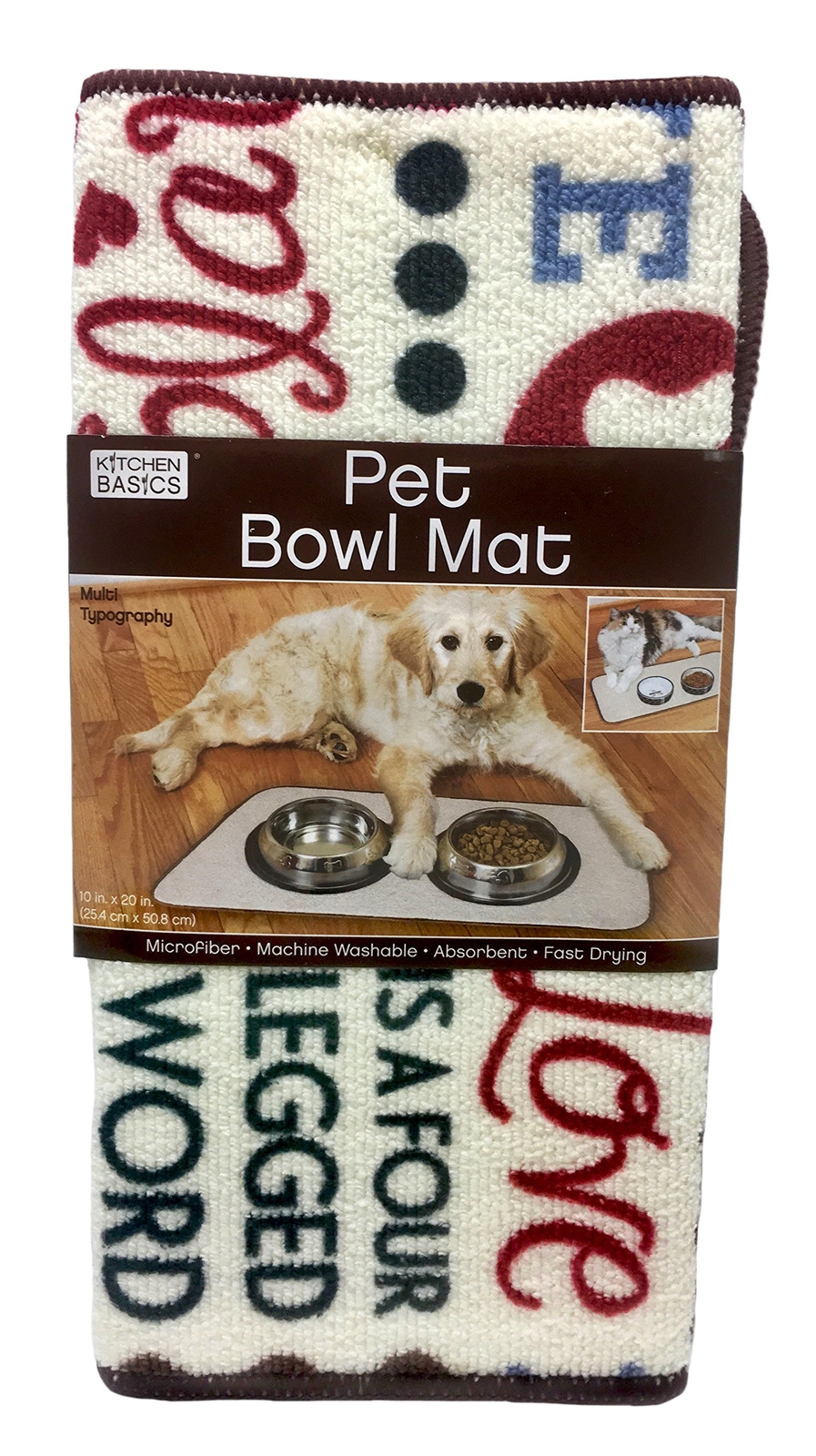 absorbent dog bowl mat
