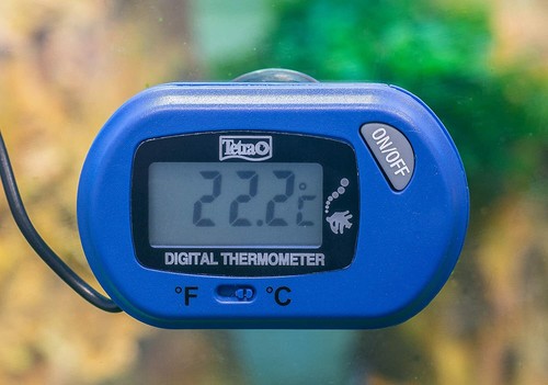 Tetra TH Digital Thermometer Saugnapf Wassertemperatur Messung Aquarium blau - Bild 3 von 3