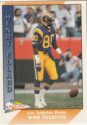 FREE SHIPPING-MINT-1991 Pacific Henry Ellard #249-PLUS RAMS BONUS CARDS