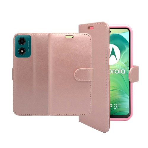 For Motorola G04 Phone Case Wallet Flip PU Leather Stand Card Slot Cover - Picture 8 of 48